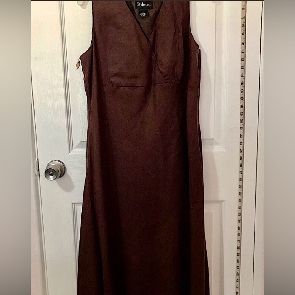 🍫 Style&co chocolate colored linen dress 🍫